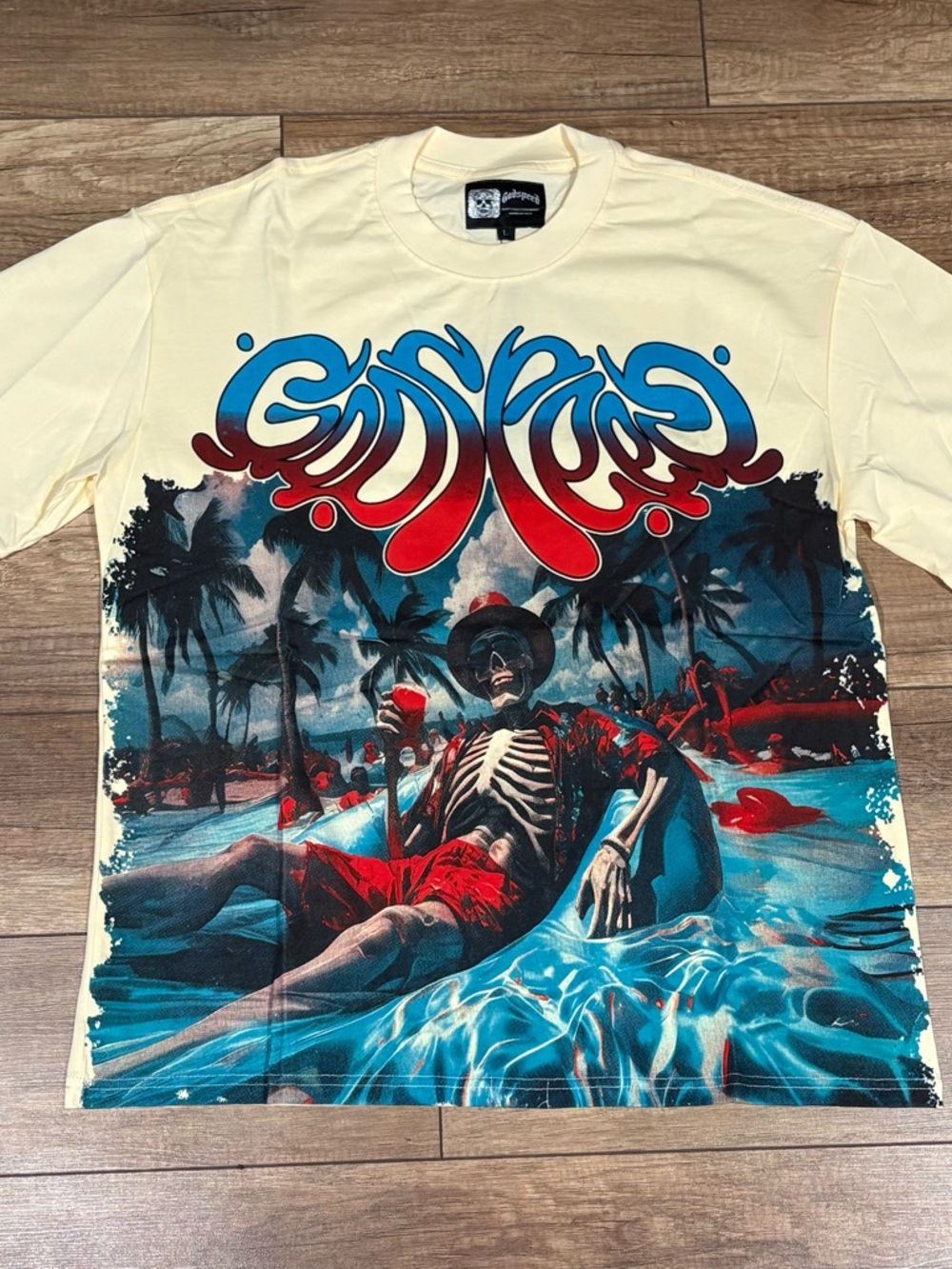 Godspeed Skull Tee Short Sleeve Shirt Mens Large